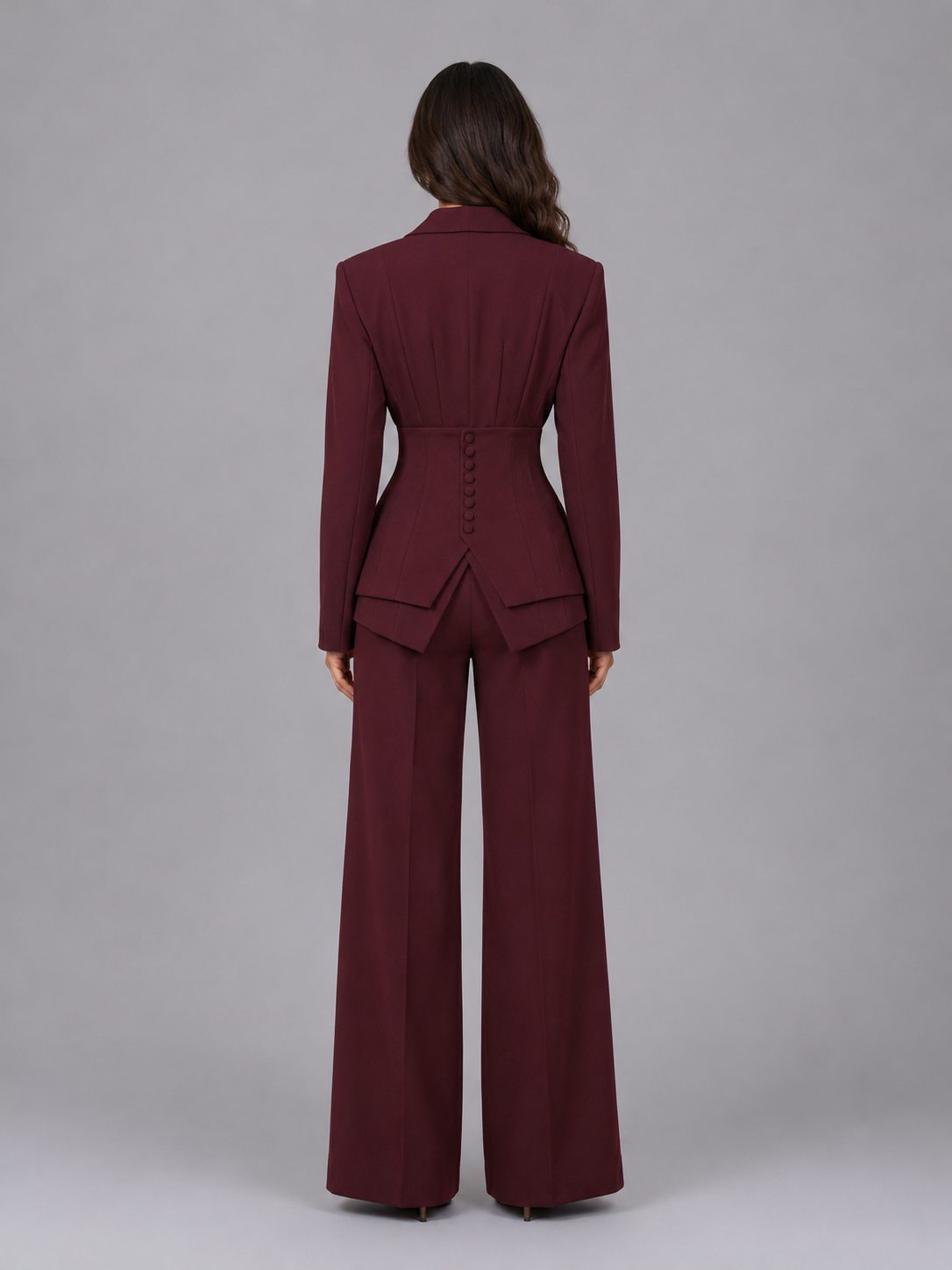 Tailored Wide-Leg Suit Set for Women - View 2