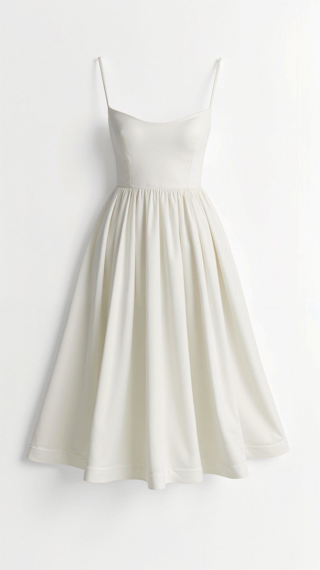 Sweetheart Neck Midi Dress with Thin Straps for Women