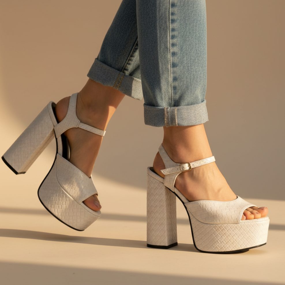 Platform Chunky Heel Ankle Strap Sandals for Women