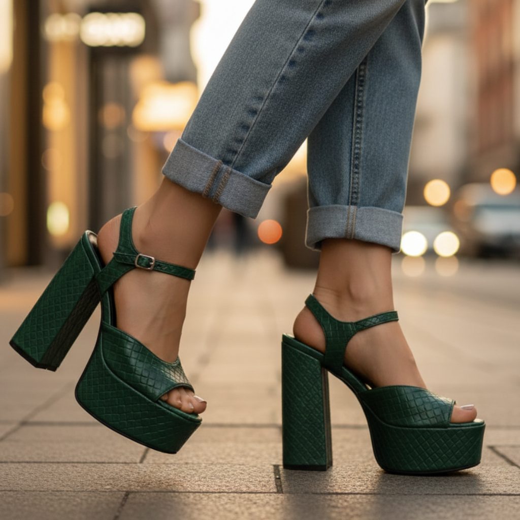 Platform Chunky Heel Ankle Strap Sandals for Women - View 8