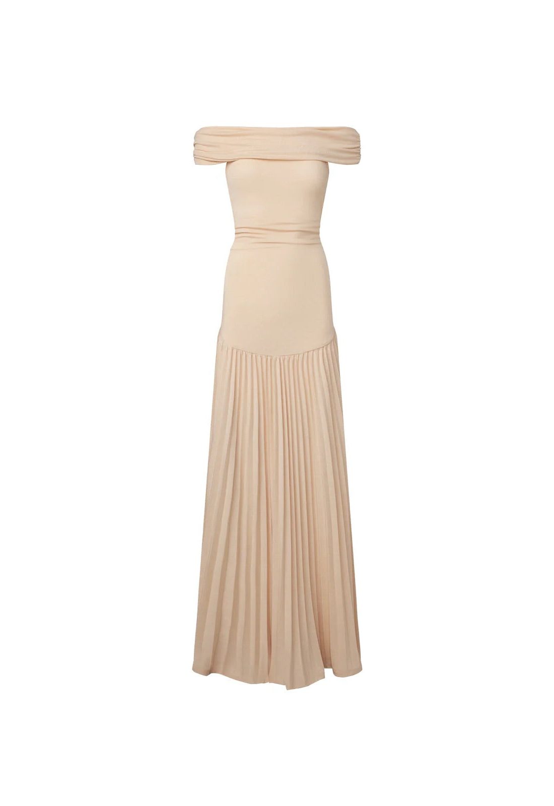Off-Shoulder Pleated Wedding Guest Maxi Dress for Women - View 17