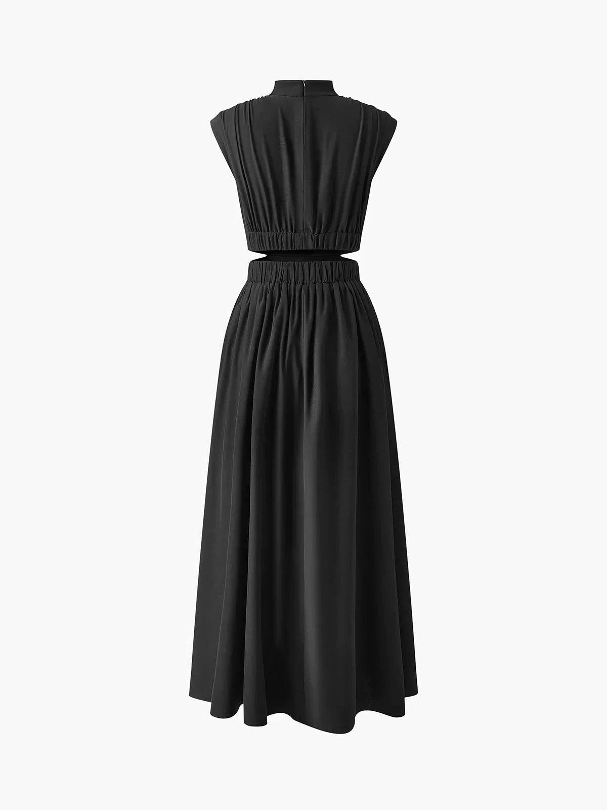 Stand Collar Cutout Wedding Guest Maxi Dress for Women - View 11