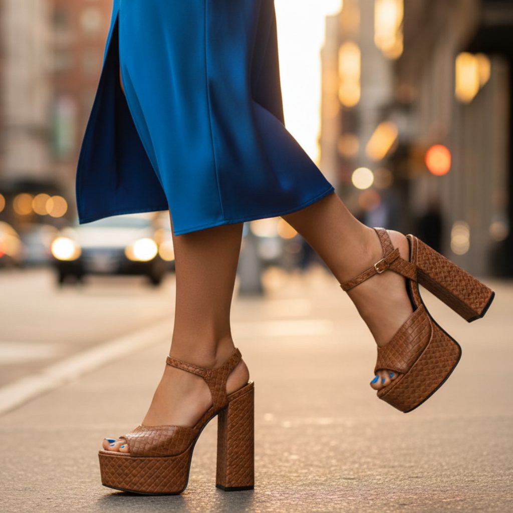 Platform Chunky Heel Ankle Strap Sandals for Women - View 12