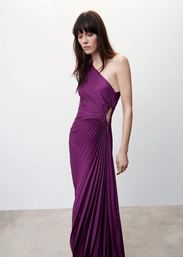 Halterneck Wedding Guest Pleated Maxi Dress for Women - View 19