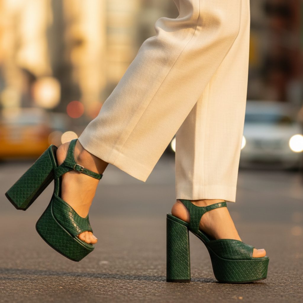 Platform Chunky Heel Ankle Strap Sandals for Women - View 7