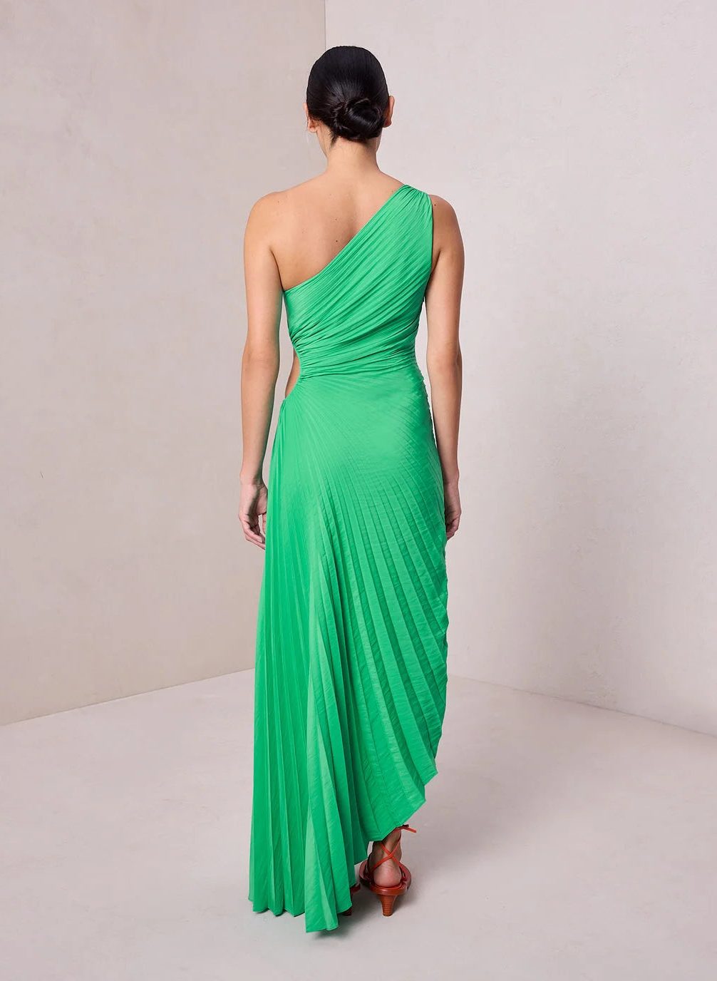 Halterneck Wedding Guest Pleated Maxi Dress for Women - View 9