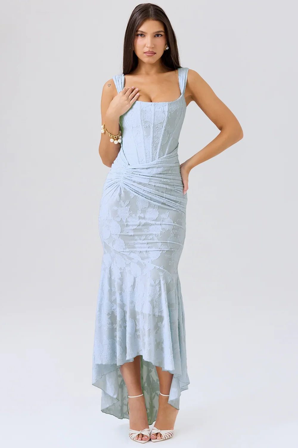 Wedding Guest Wrap Midi Dress for Women - View 2