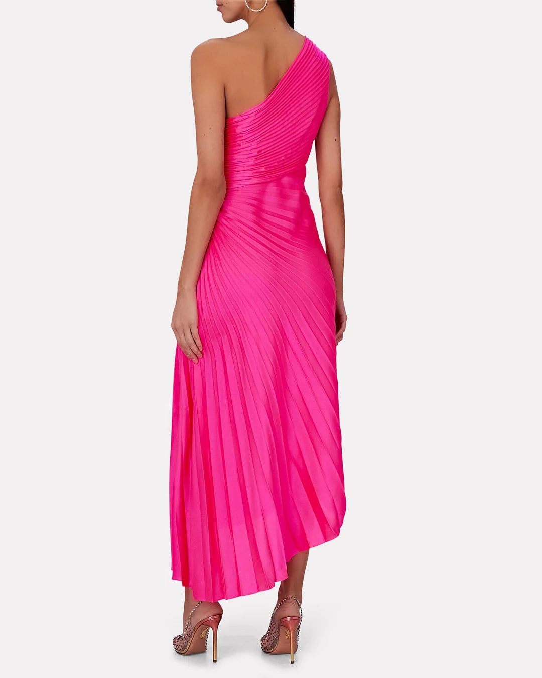 Halterneck Wedding Guest Pleated Maxi Dress for Women - View 15