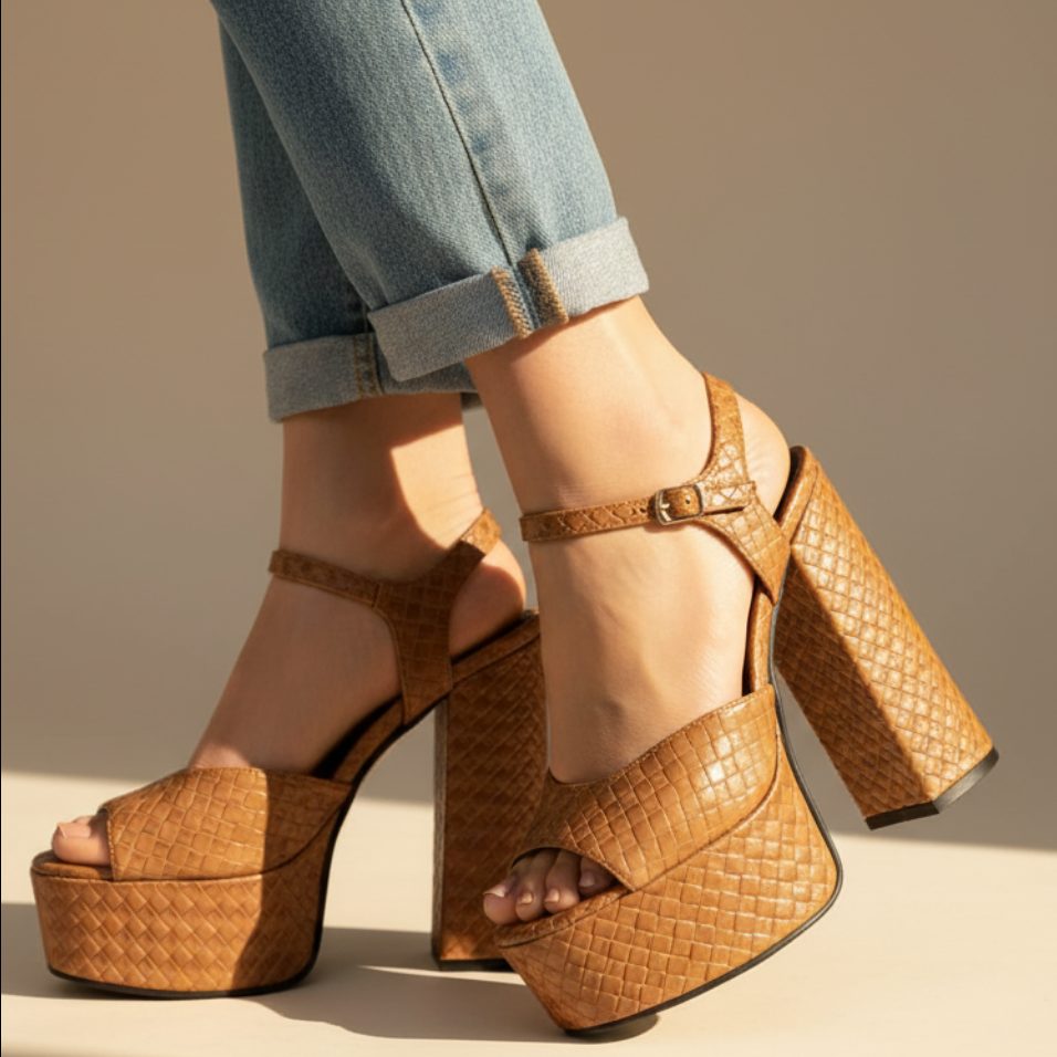 Platform Chunky Heel Ankle Strap Sandals for Women - View 11