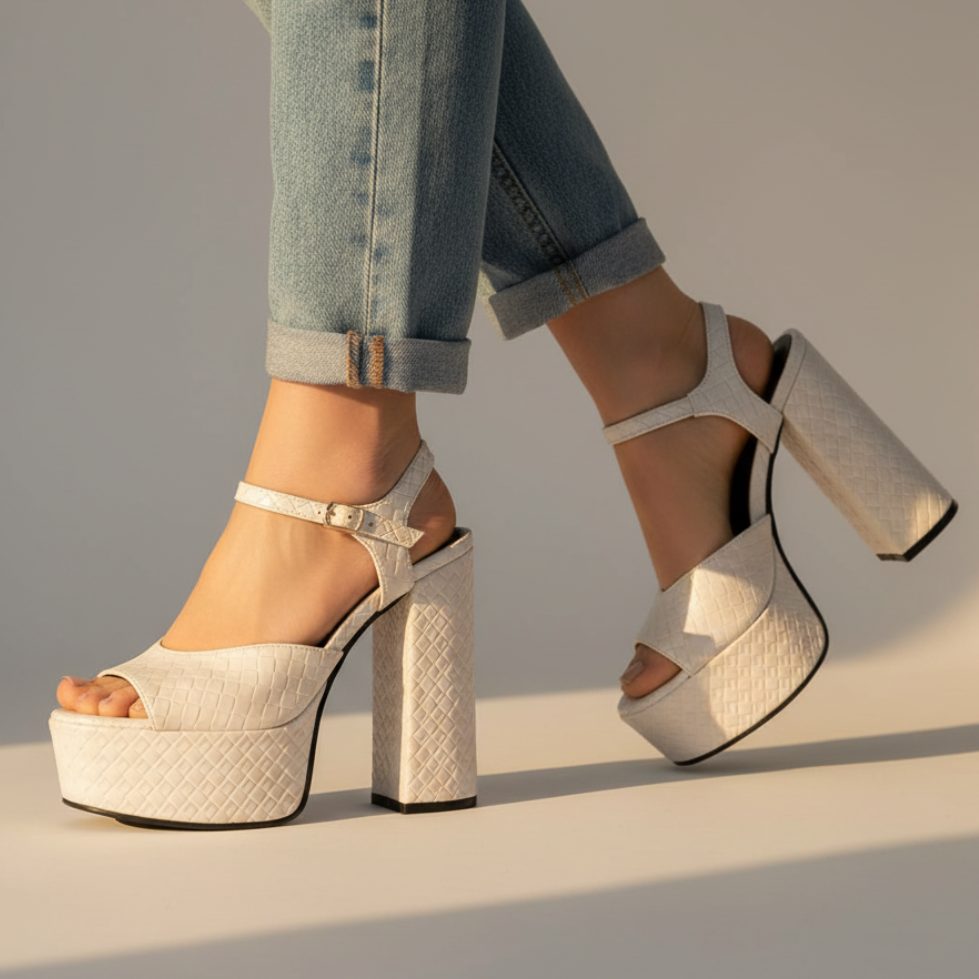 Platform Chunky Heel Ankle Strap Sandals for Women - View 2