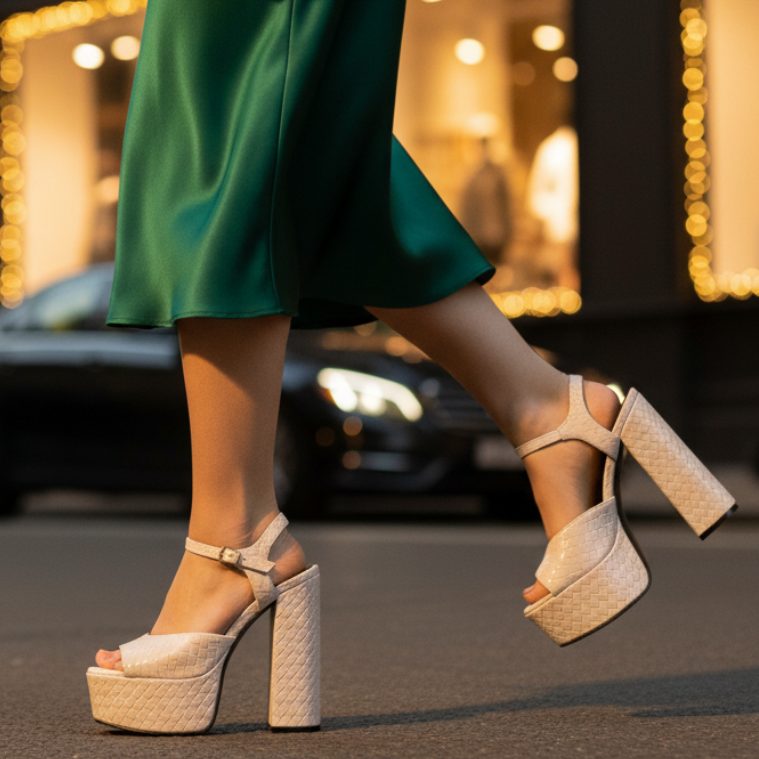 Platform Chunky Heel Ankle Strap Sandals for Women - View 4