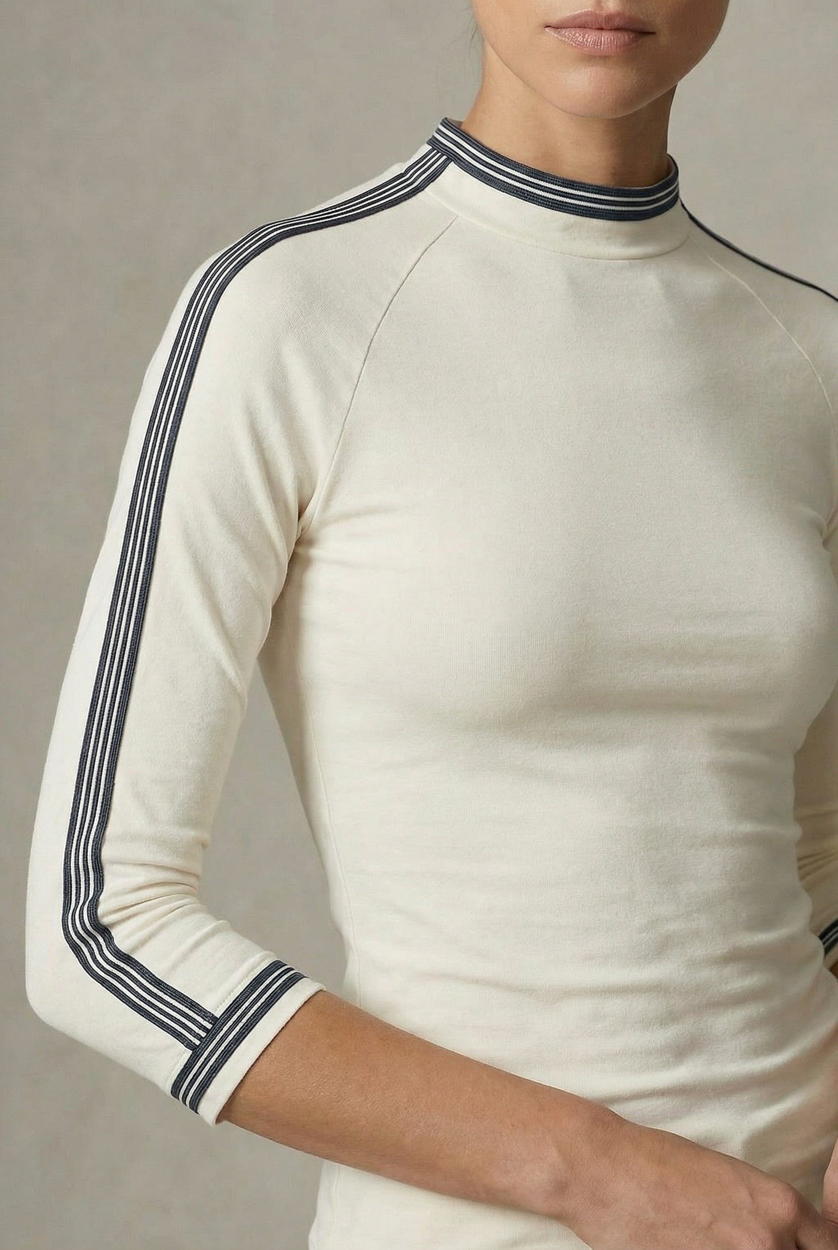 Wide Leg Crew Neck Three-Quarter Sleeve Set for Women - View 6