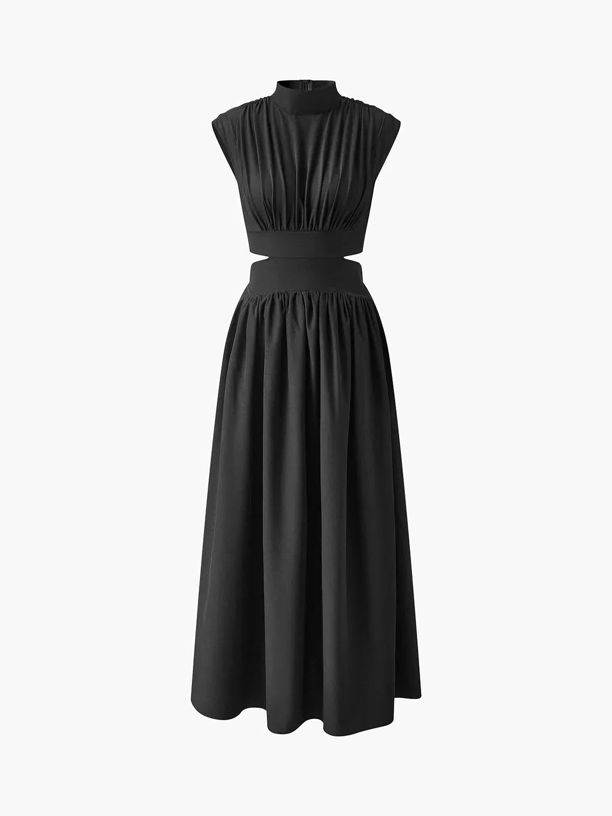 Stand Collar Cutout Wedding Guest Maxi Dress for Women - View 10