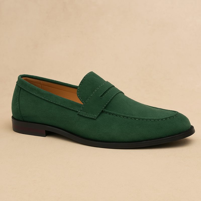 Suede Slip-On Loafer for Men - Verde