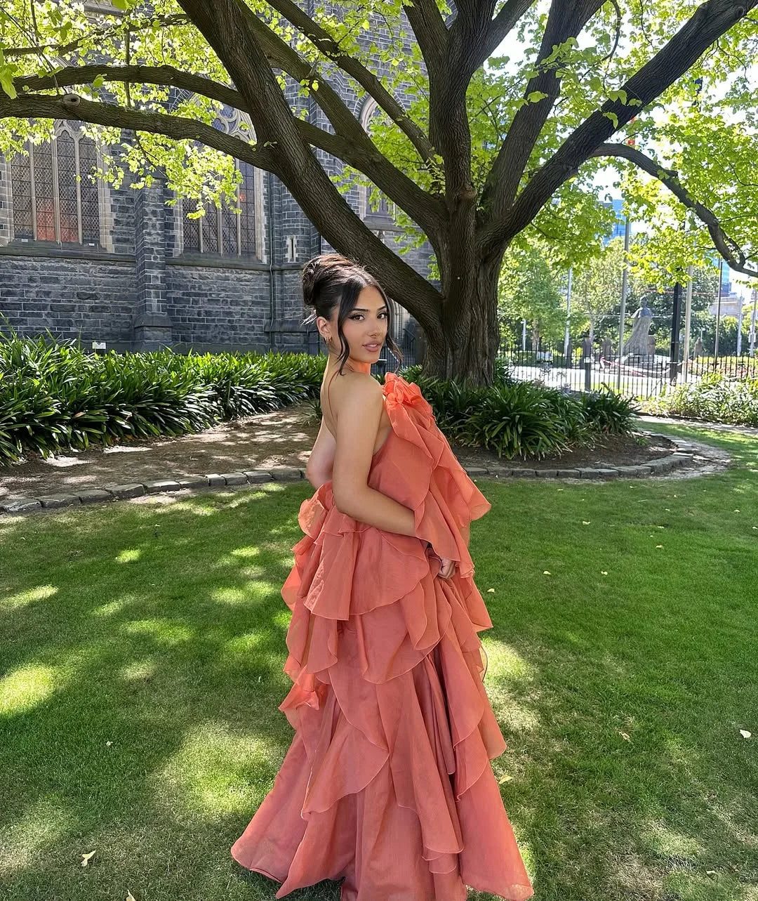 Ruffled Off-Shoulder Wedding Guest Maxi Dress for Women