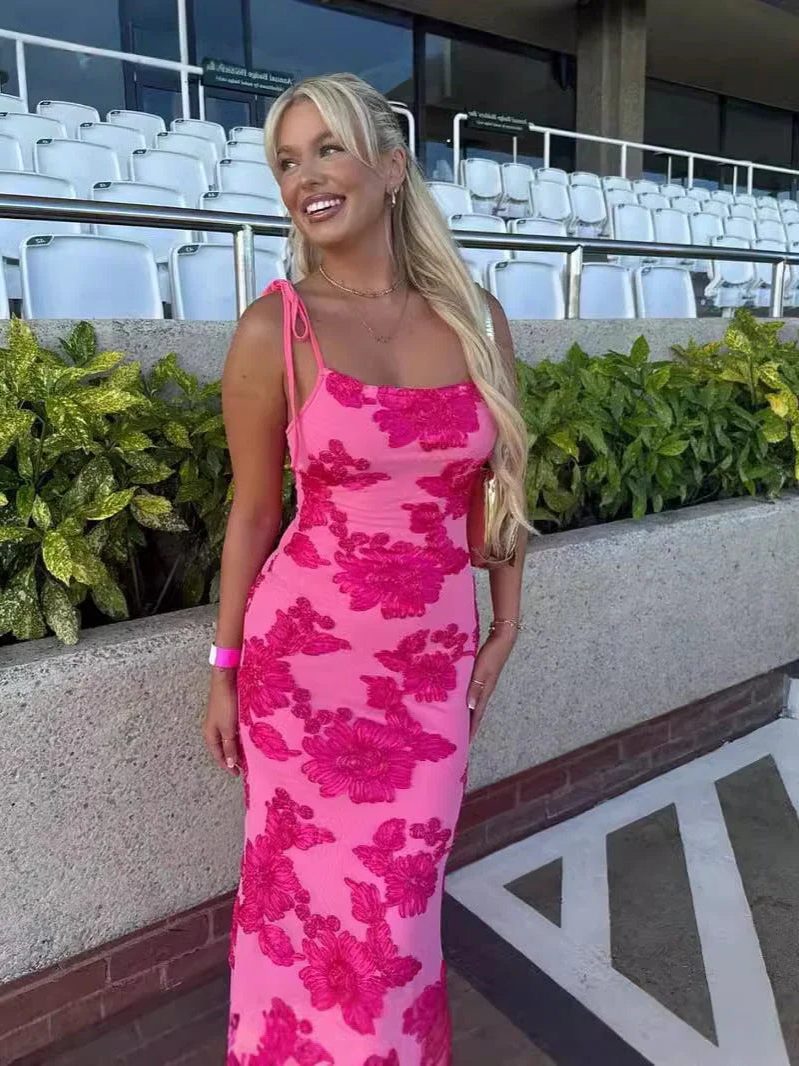 Sequin Floral Wedding Guest Maxi Dress for Women - View 8