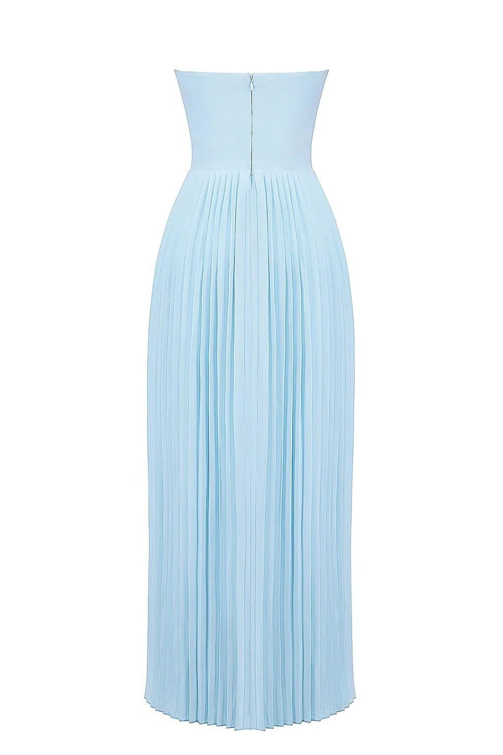 Pleated Strapless Wedding Guest Maxi Dress for Women - View 6