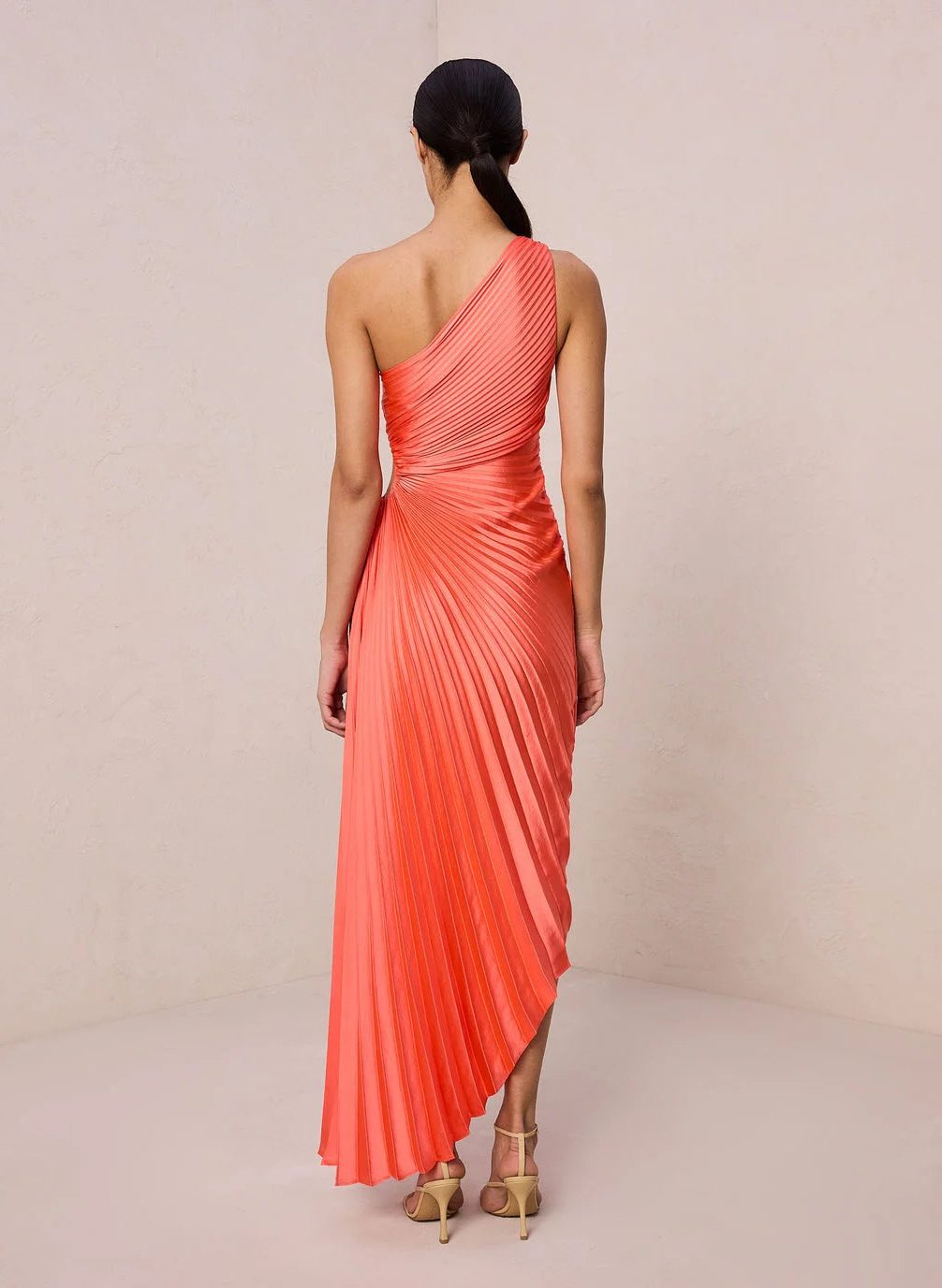 Halterneck Wedding Guest Pleated Maxi Dress for Women - View 7