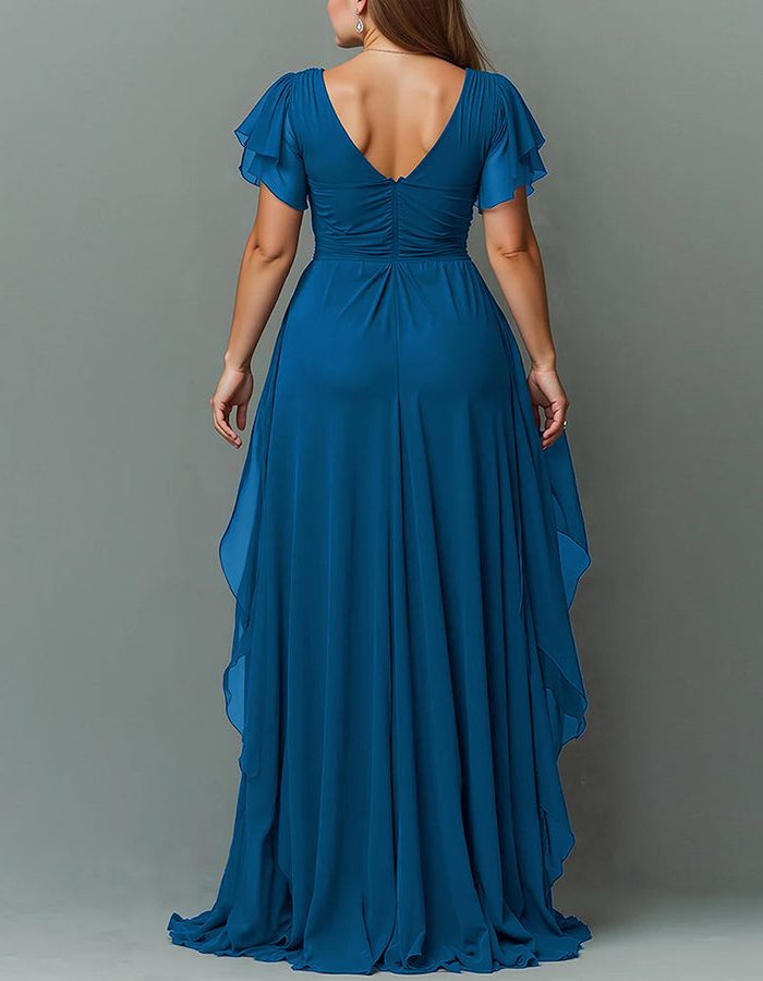 V-Neck Tiered Ruffle Wedding Guest Maxi Dress for Women - View 20