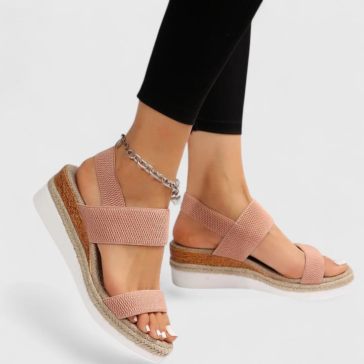 Espadrille Platform Sandals with Wide Straps for Women