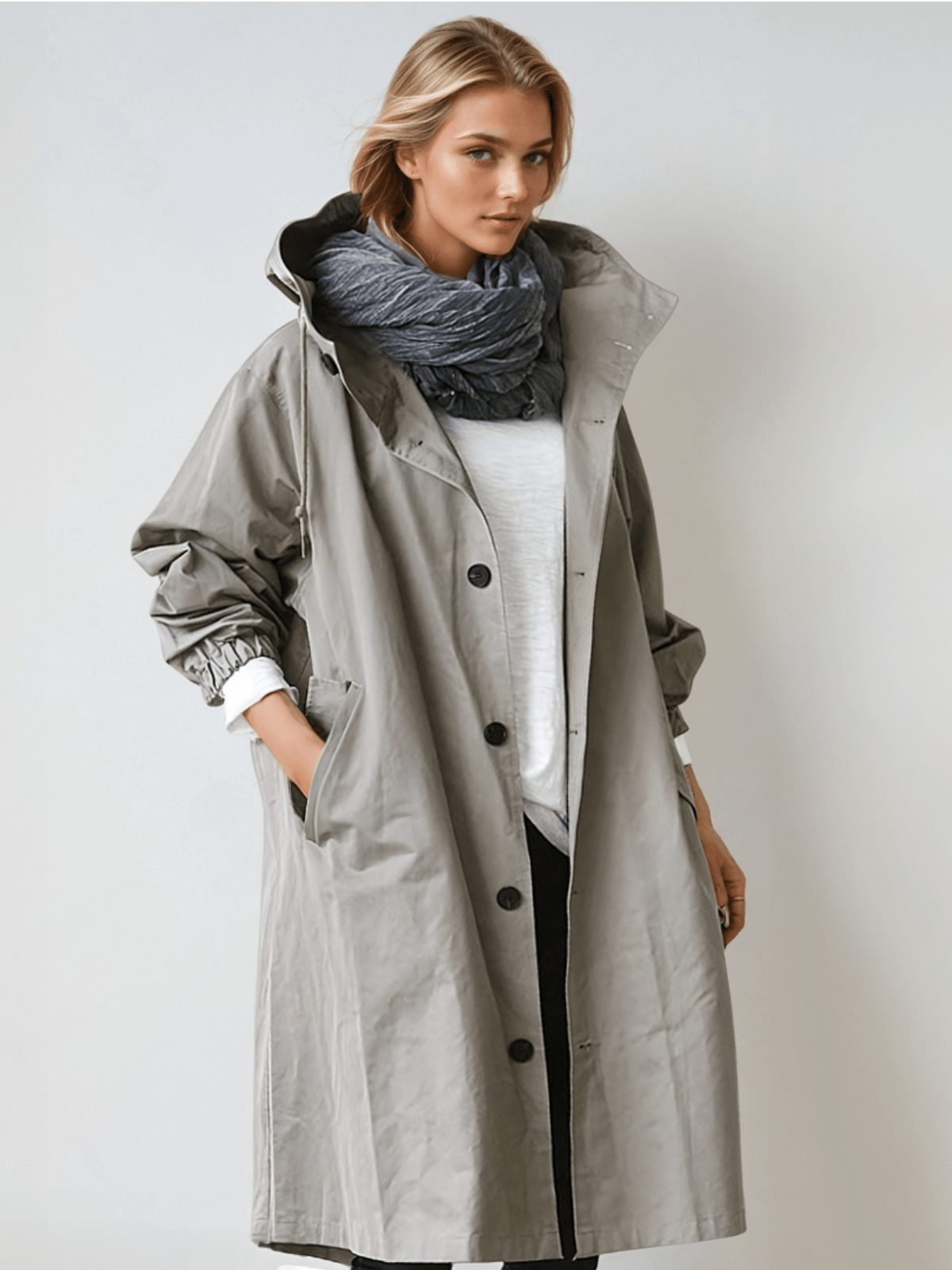 Water-Repellent Trench Coat for Women