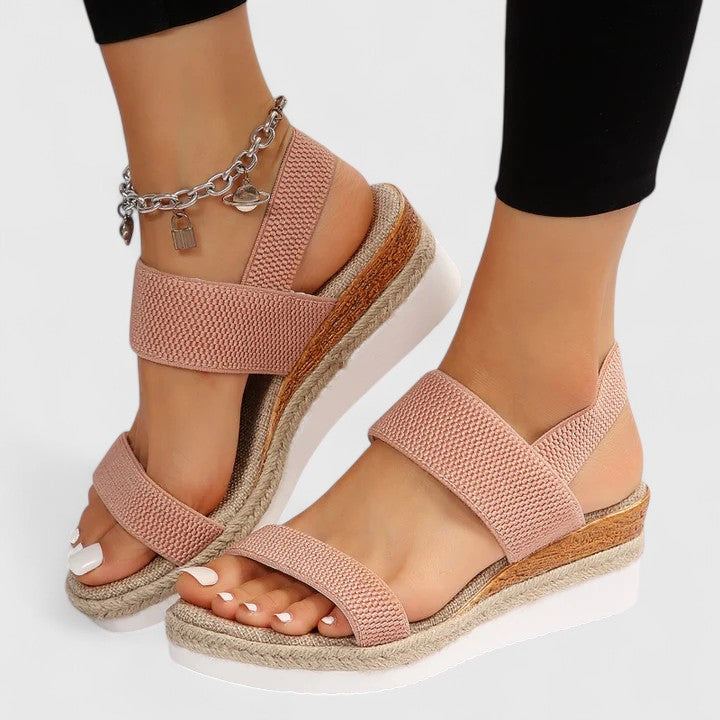Espadrille Platform Sandals with Wide Straps for Women