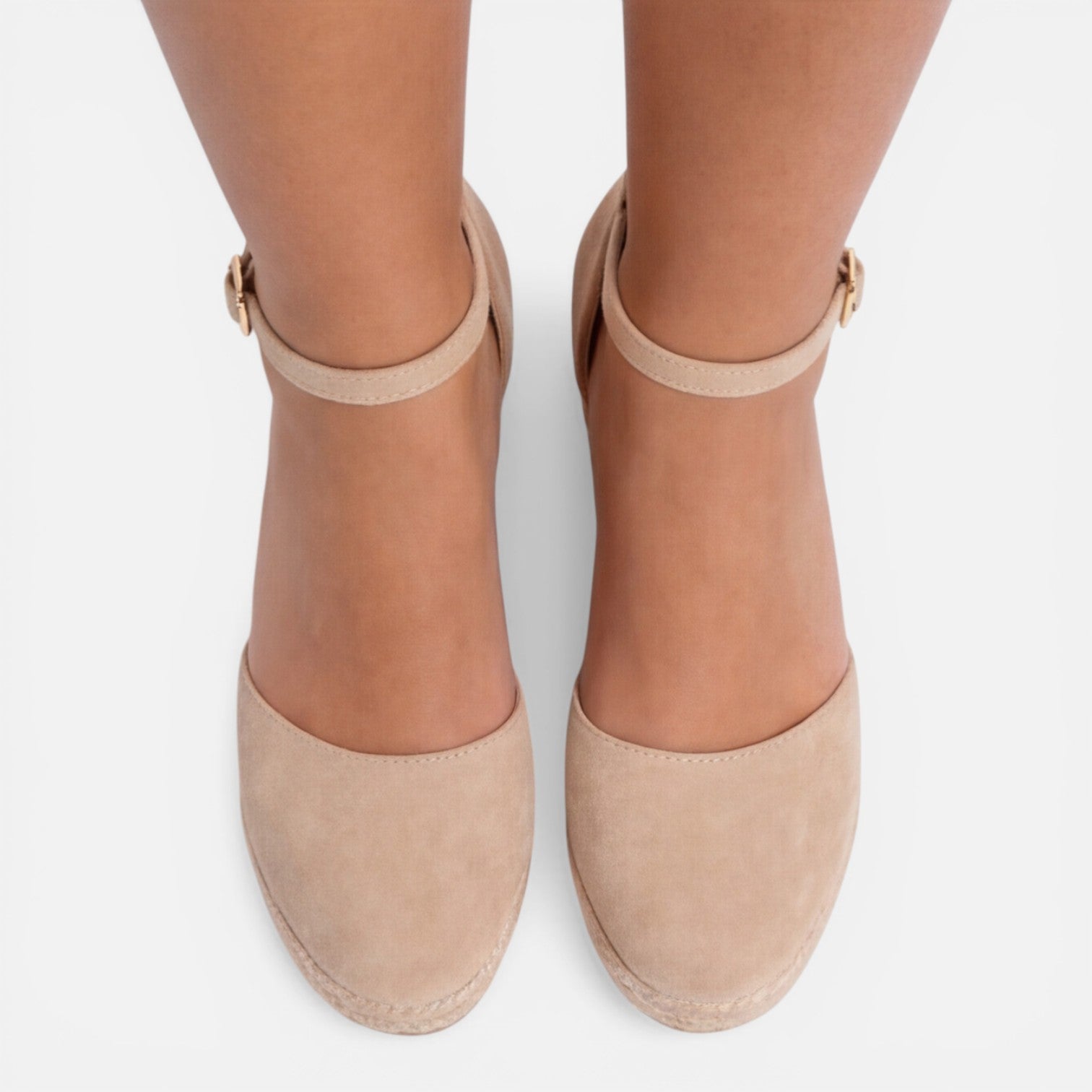 Platform Wedge Espadrille Sandals with Ankle Strap for Women