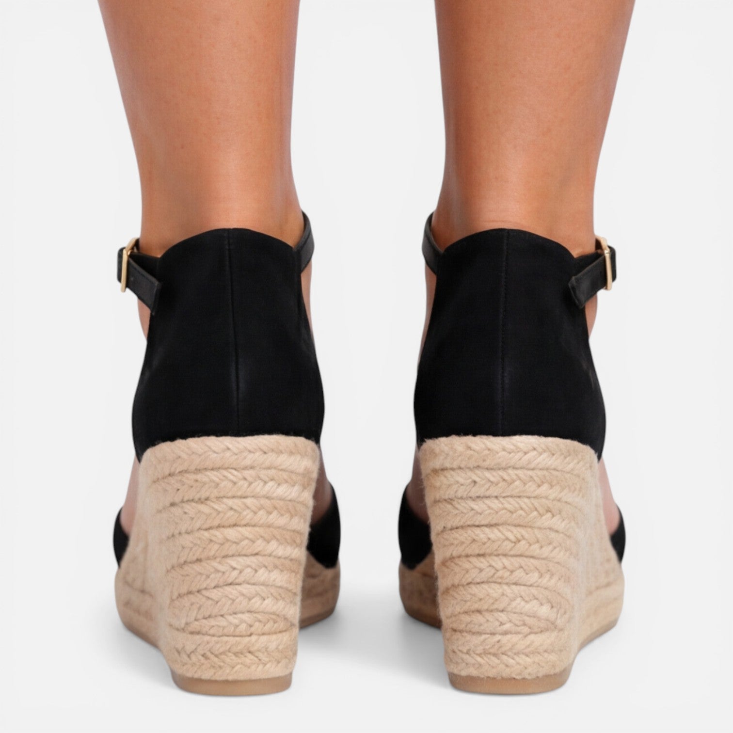Platform Wedge Espadrille Sandals with Ankle Strap for Women