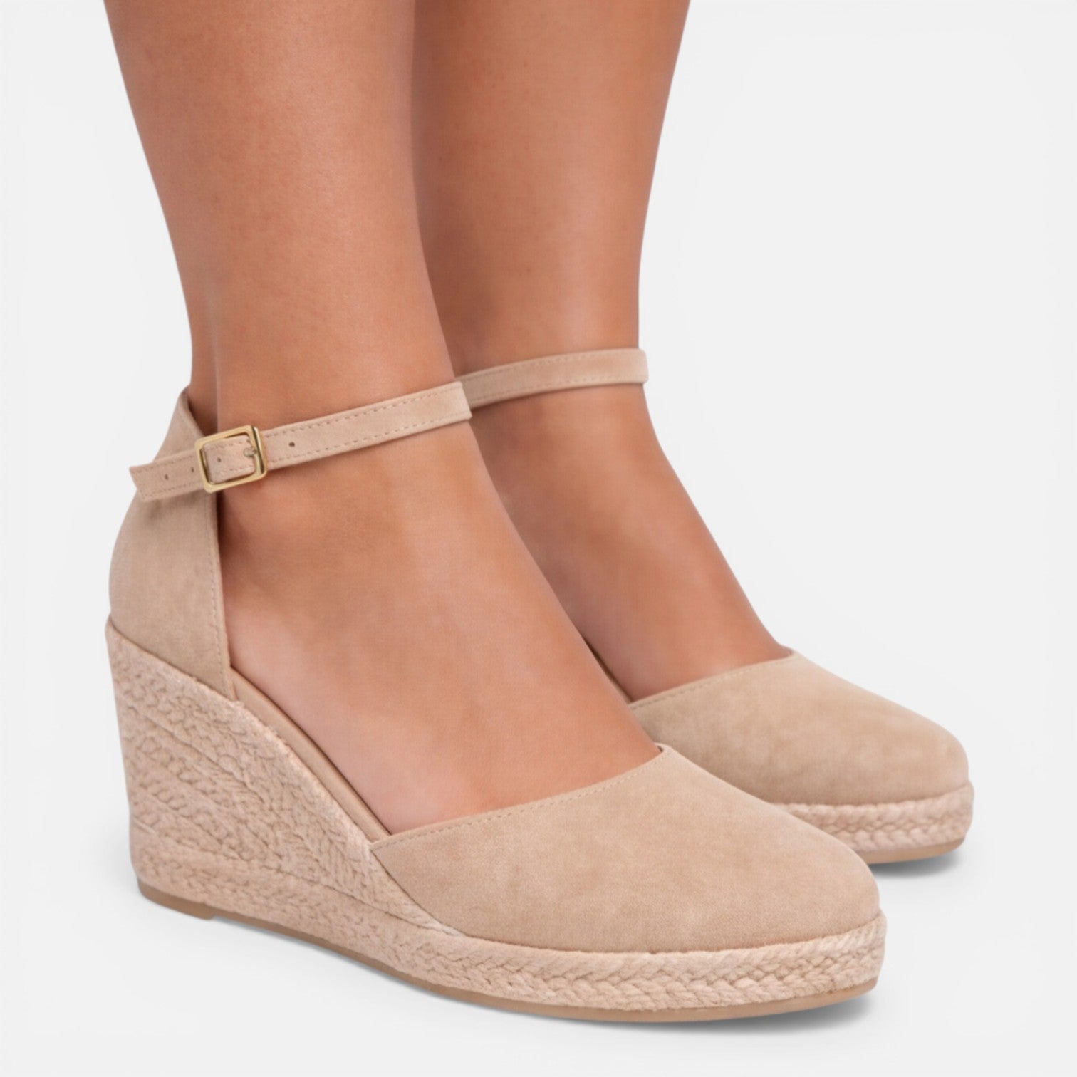 Platform Wedge Espadrille Sandals with Ankle Strap for Women