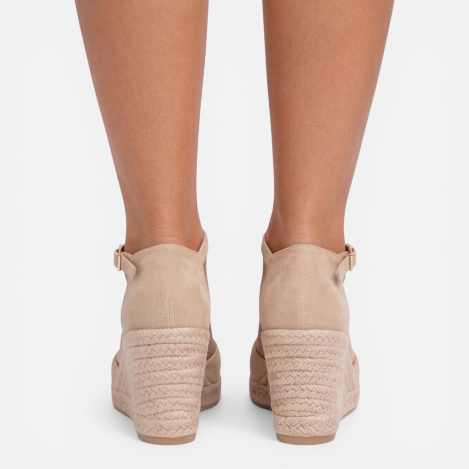 Platform Wedge Espadrille Sandals with Ankle Strap for Women