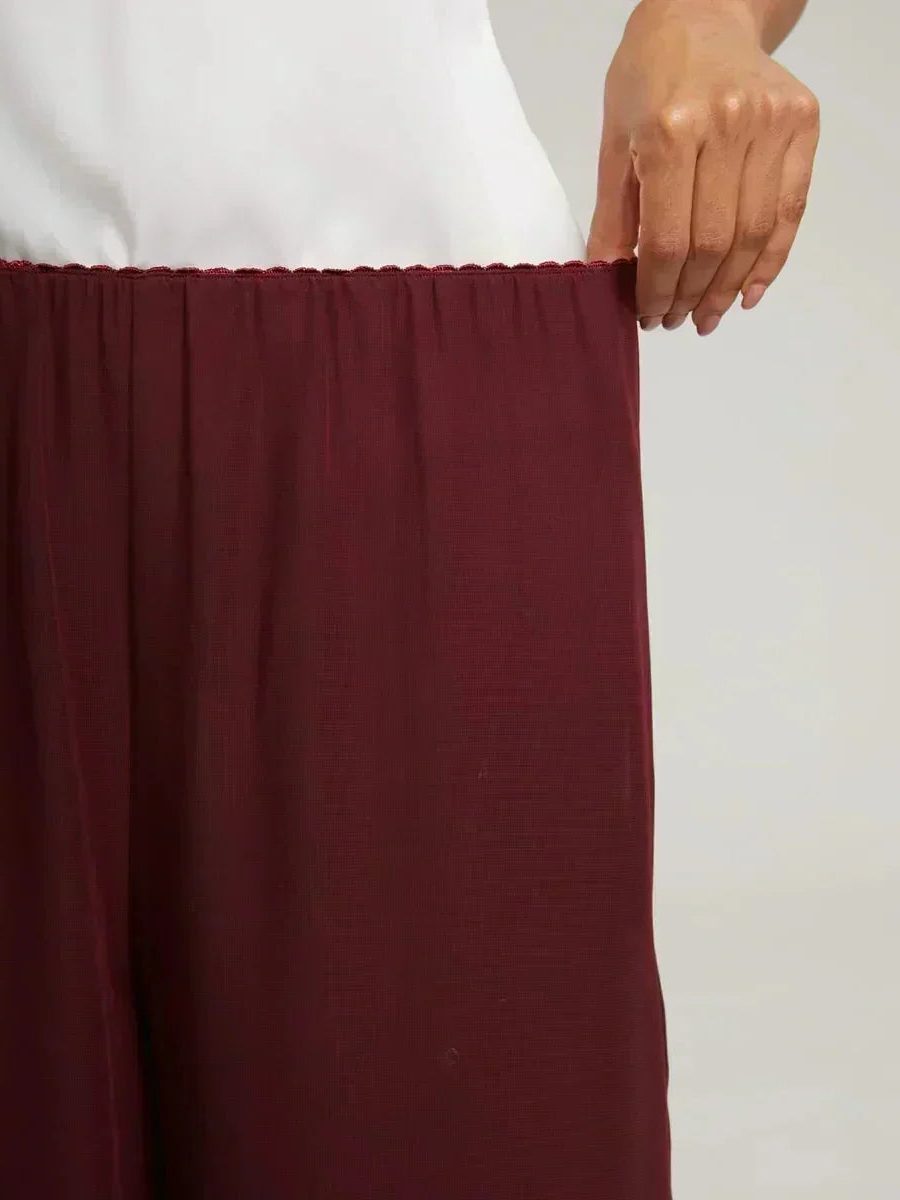 Wide Leg Chiffon Overlay Trousers for Women - View 23