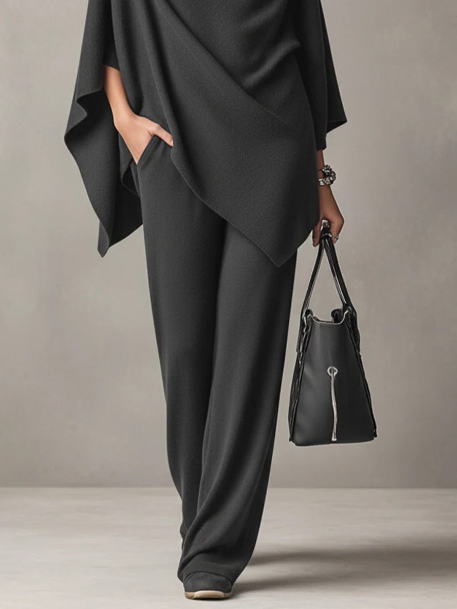 Wide Leg Cowl Neck Co-ord Set for Women - View 7