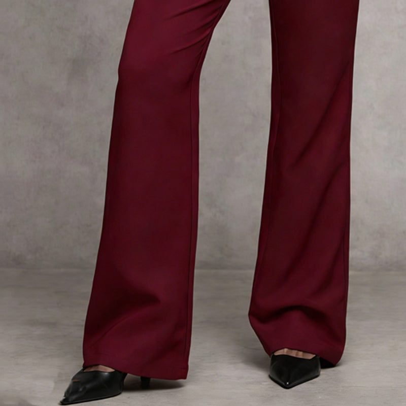 Wide-Leg High Waist Flared Trousers for Women - View 11