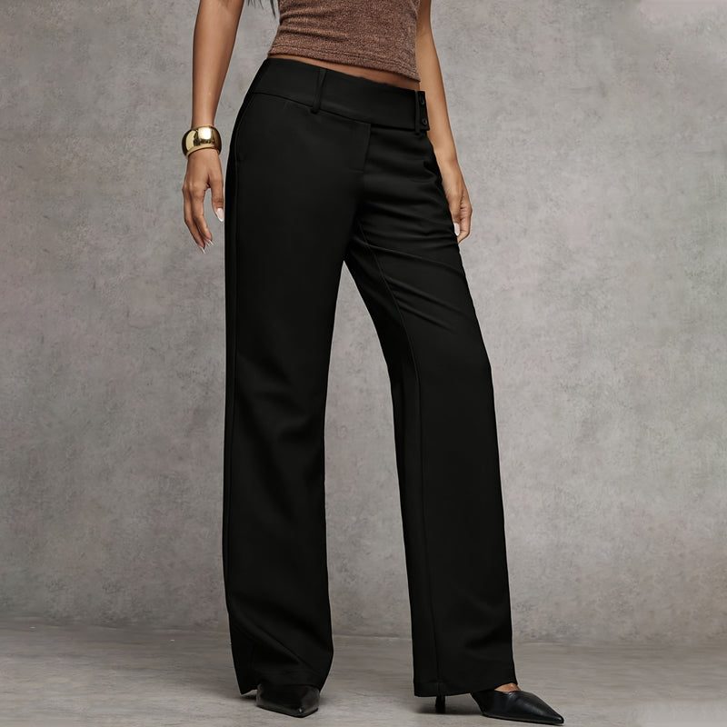 Wide-Leg High Waist Flared Trousers for Women - View 12