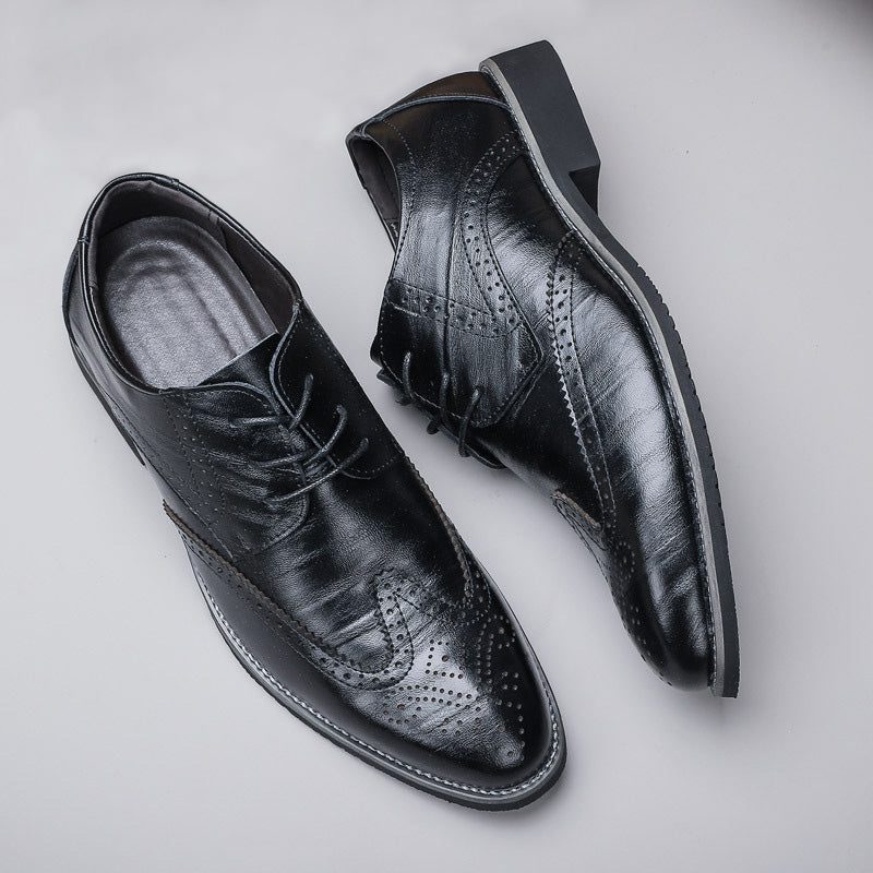 Wingtip Brogue Dress Shoes for Men - Black