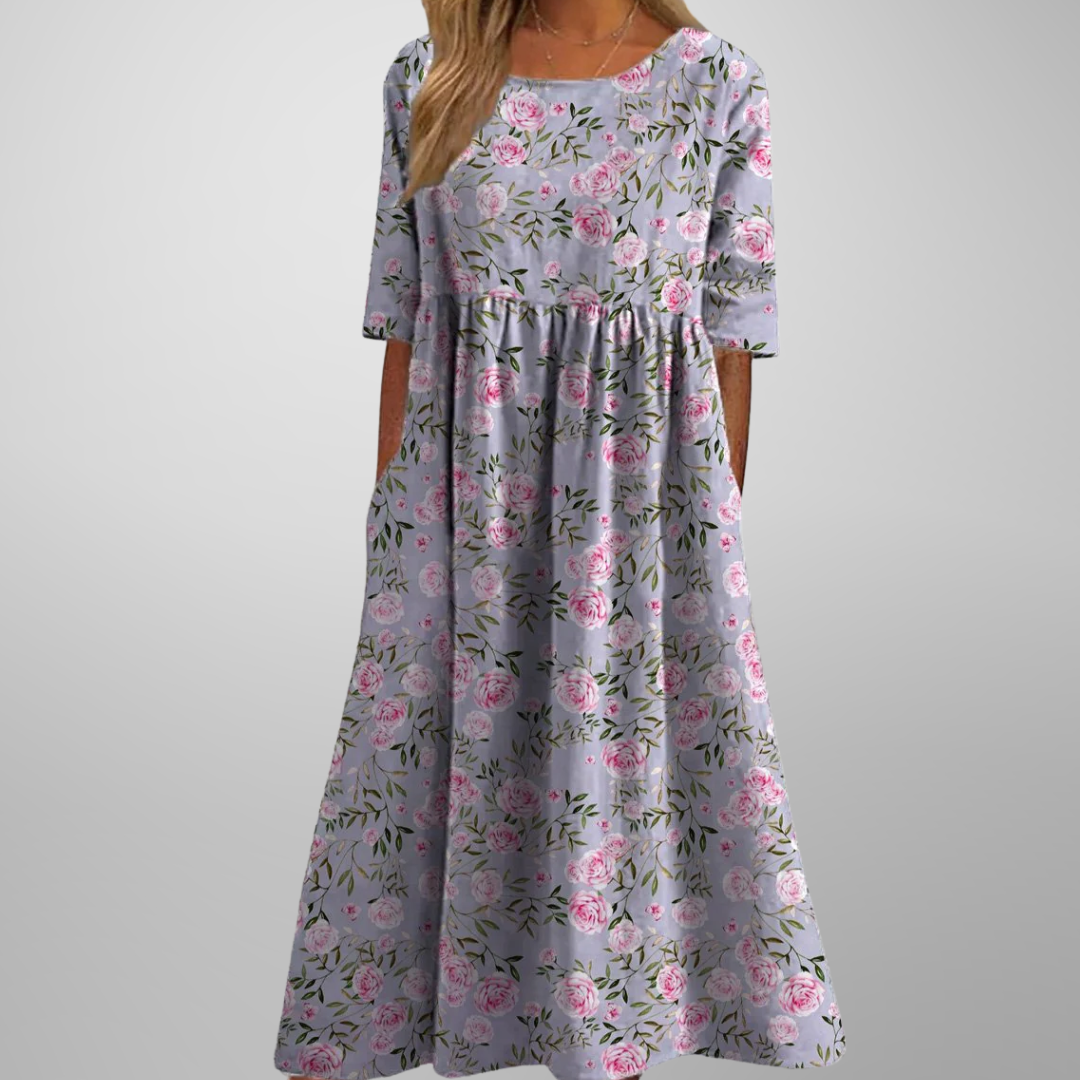 Floral A-Line Maxi Dress for Women