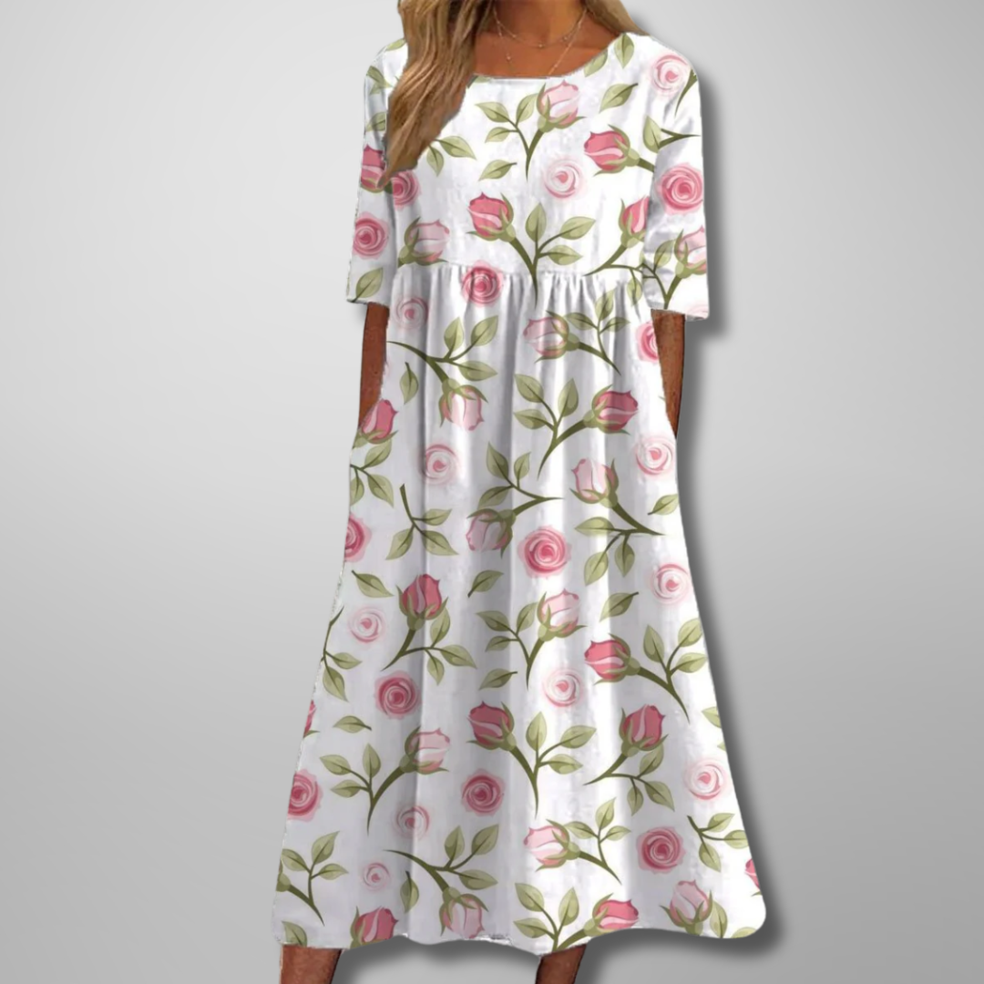 Floral A-Line Maxi Dress for Women