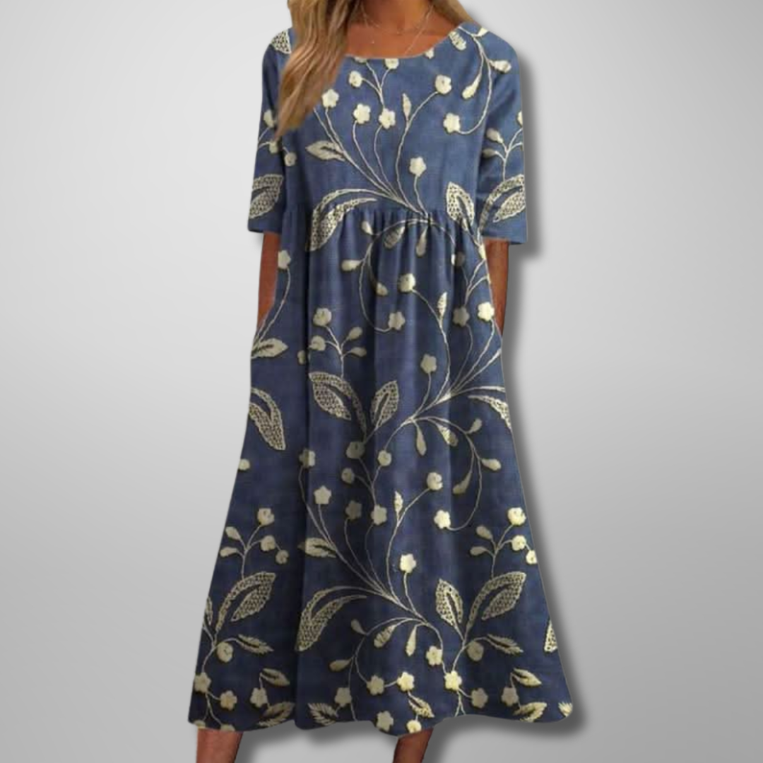 Floral A-Line Maxi Dress for Women