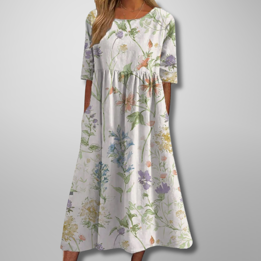Floral A-Line Maxi Dress for Women