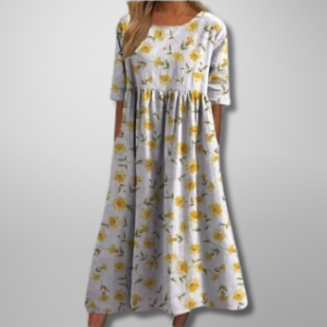 Floral A-Line Maxi Dress for Women