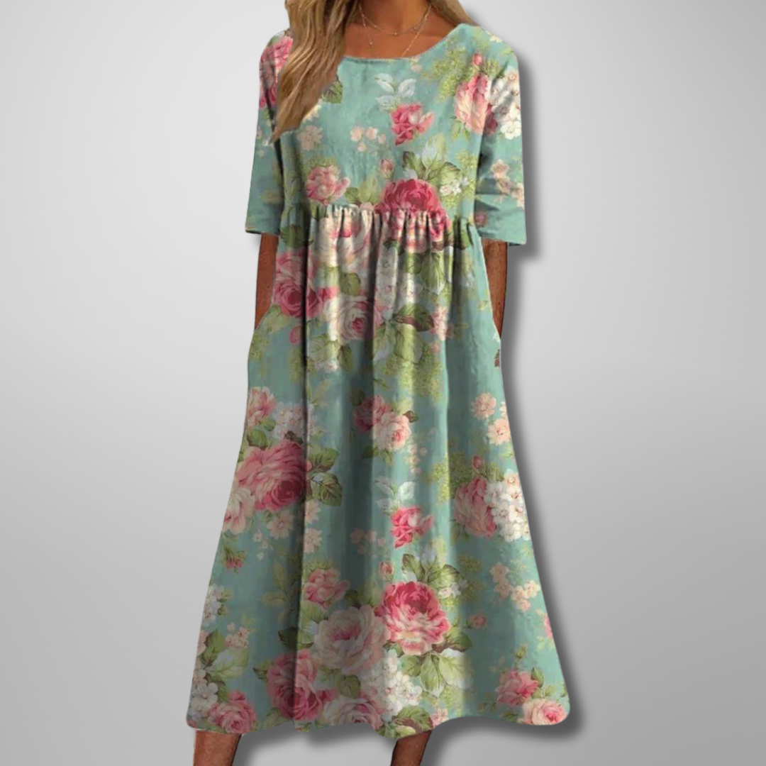 Floral A-Line Maxi Dress for Women