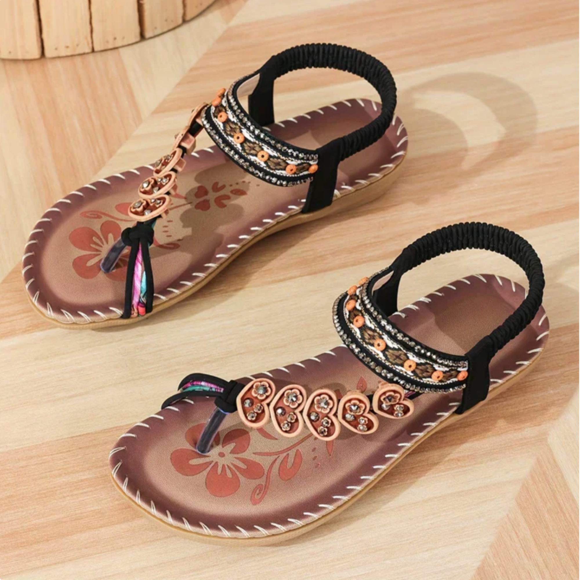 Embellished Open Toe Sandals for Women
