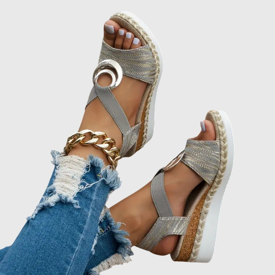 Platform Open Toe Espadrille Sandals for Women