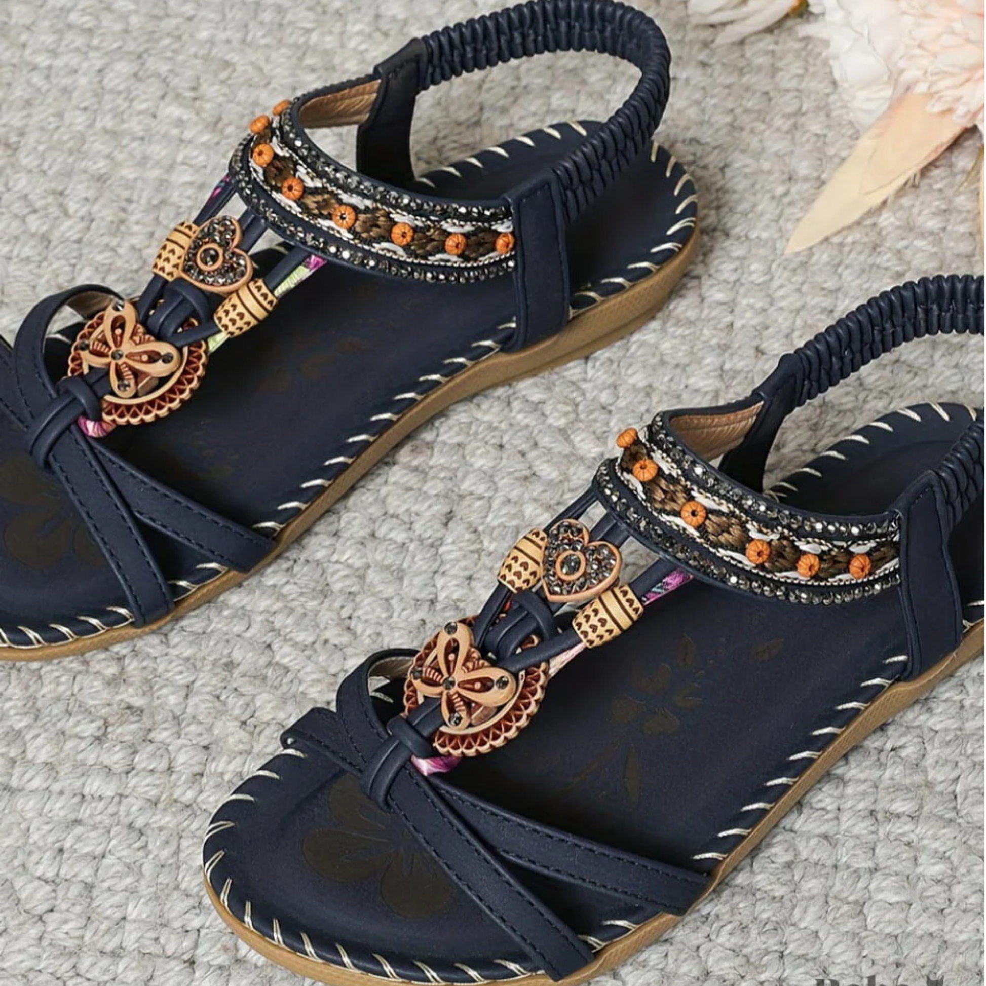 Embellished Open Toe Sandals for Women