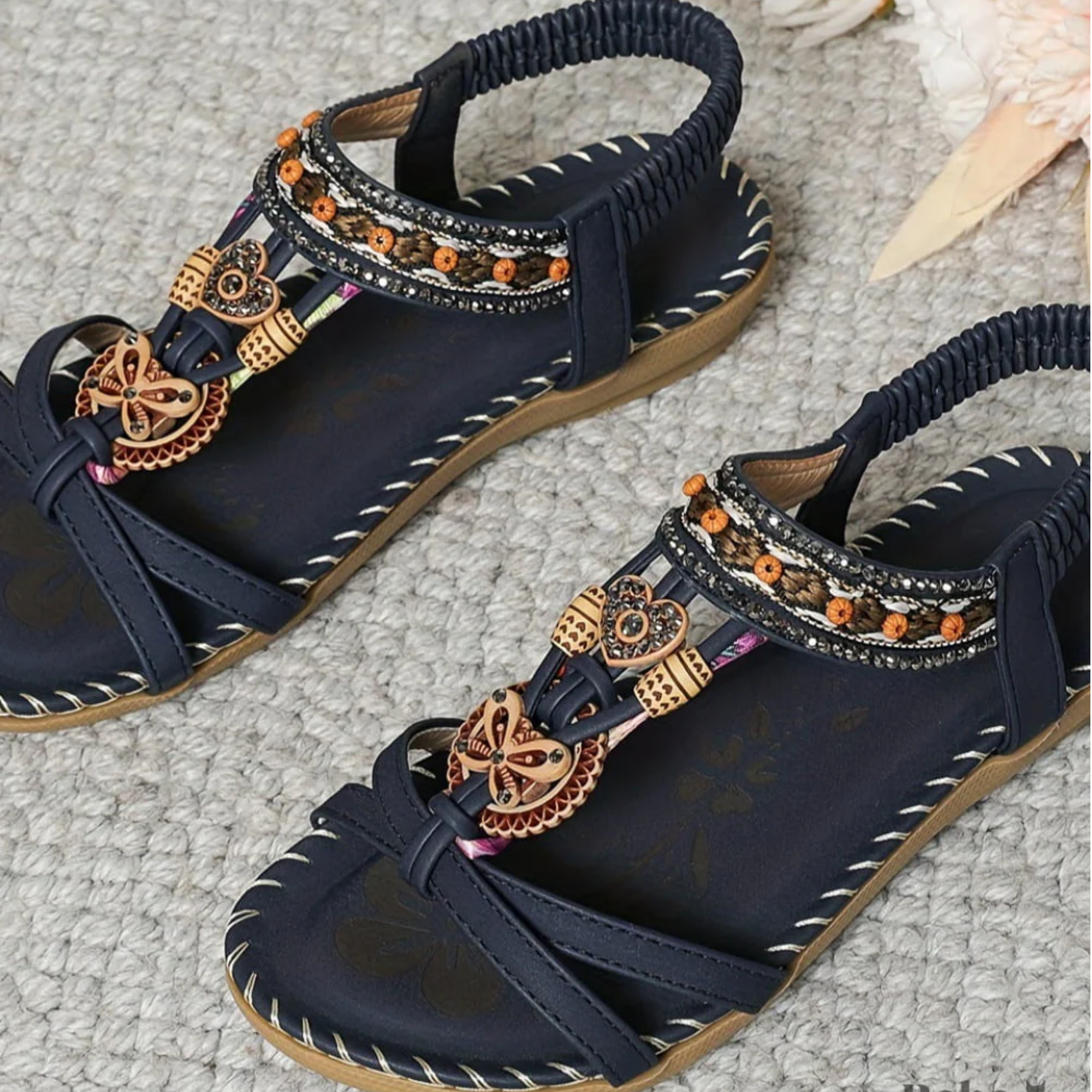 Embellished Open Toe Sandals for Women