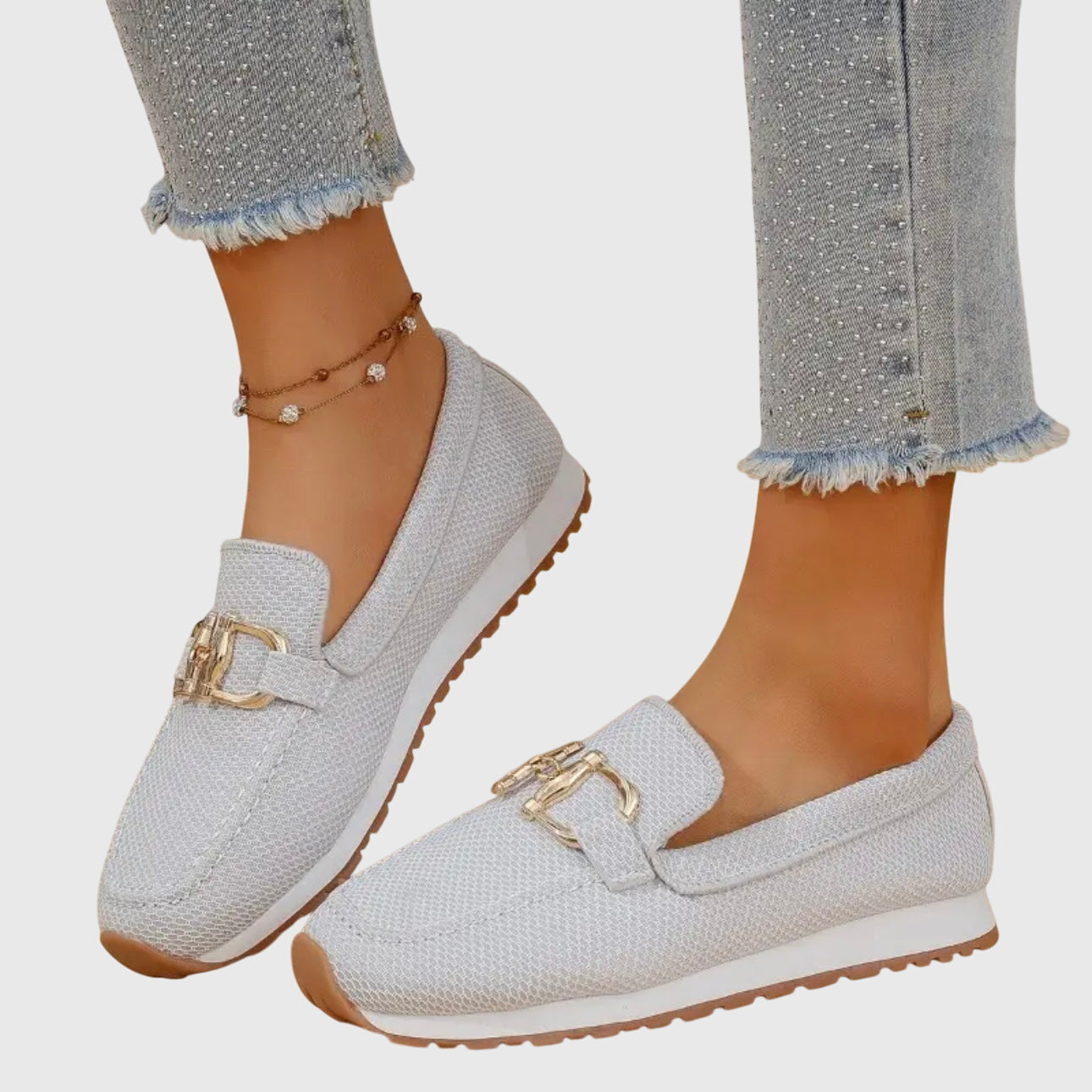 Woven Slip-On Loafers for Women