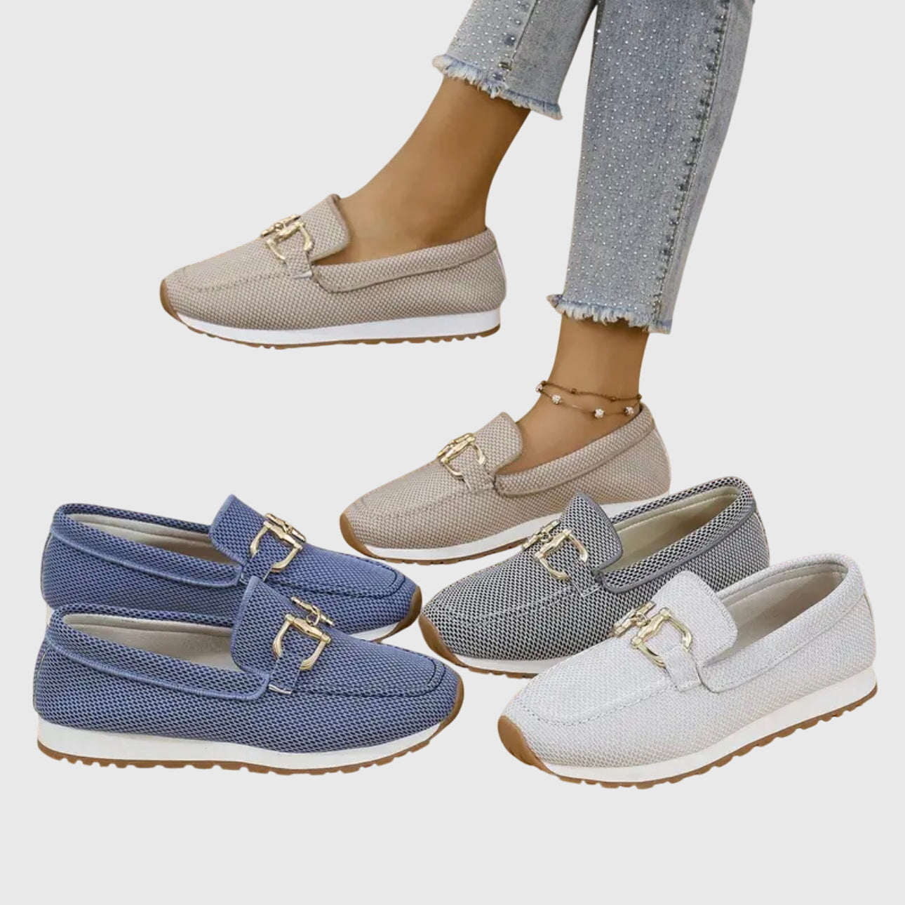 Woven Slip-On Loafers for Women