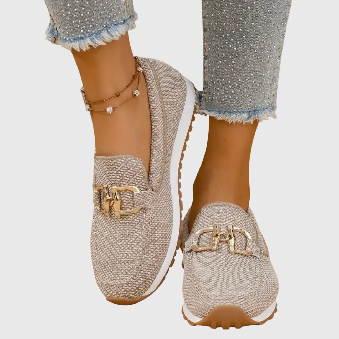 Woven Slip-On Loafers for Women