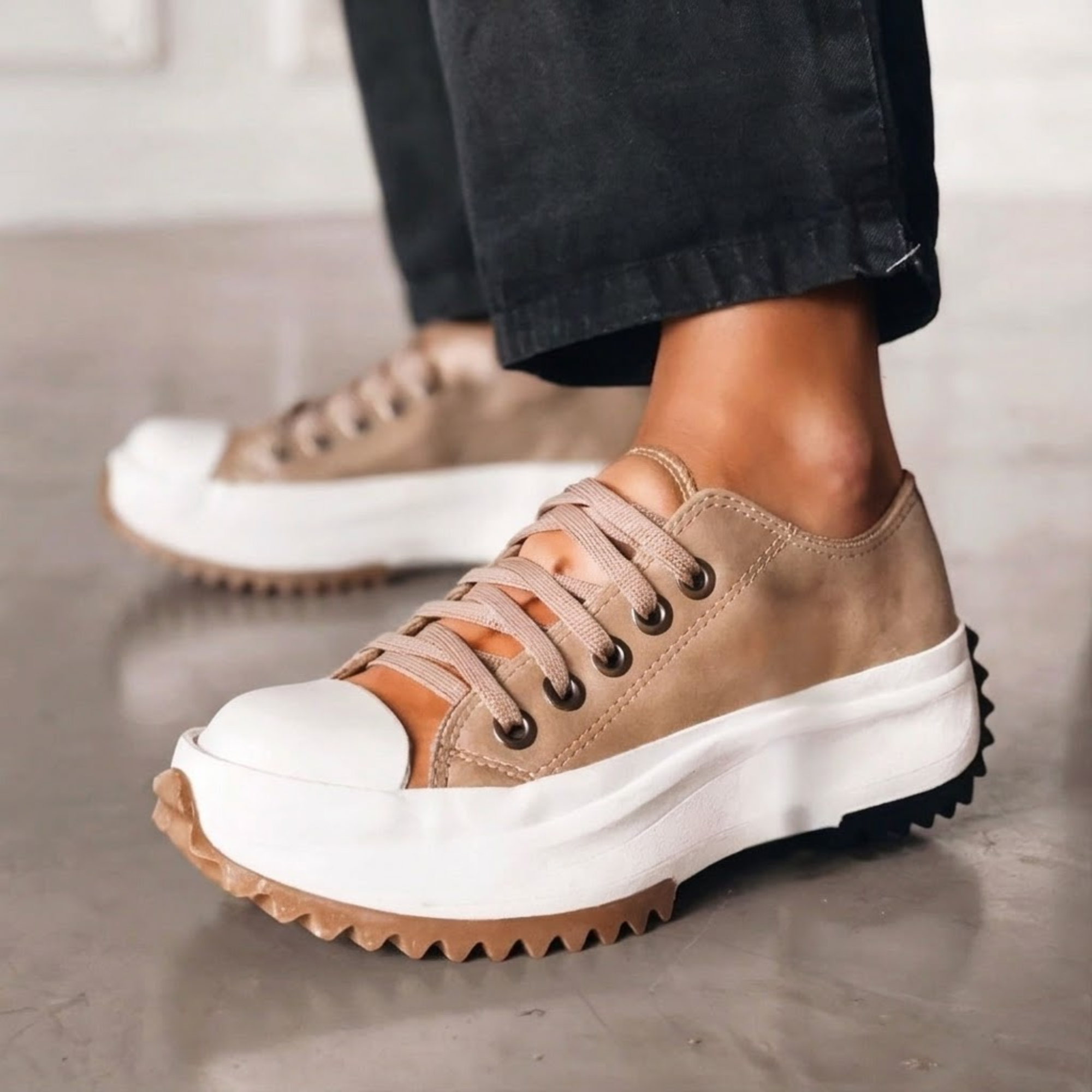 Platform Lace-Up Trainers for Women