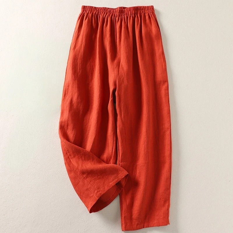 Linen Wide Leg Trousers for Women